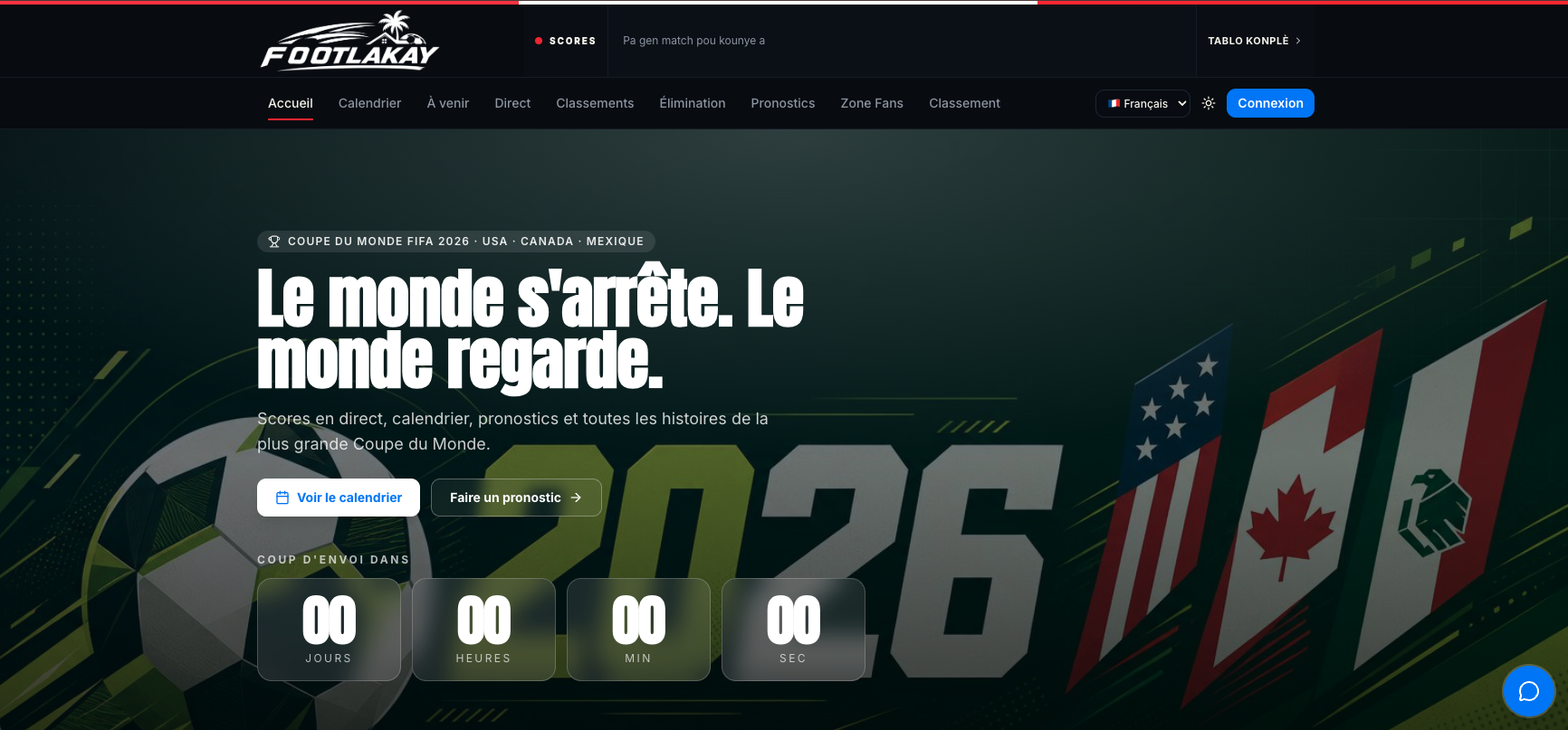 FootLakay live product homepage preview